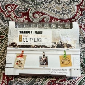 New in box Sharper Image LED string clip light set